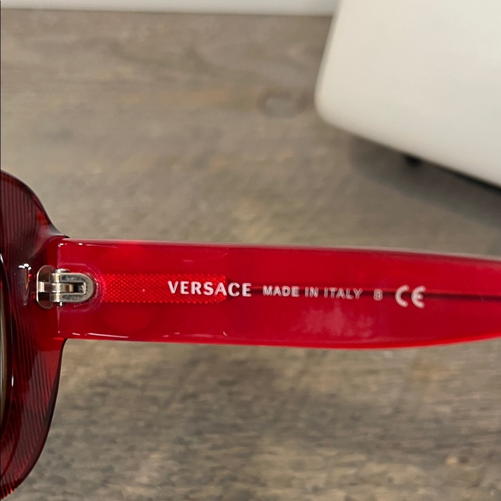 Versace MOD 4212 880/13 Sunglasses + Case: Rule Red Frame / Italy / Frames Only - Picture 2 of 8
